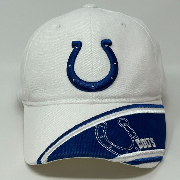 Indianapolis Colts Hat Cap NFL Football 6 Panel Strapback White - Picture 10 of 10
